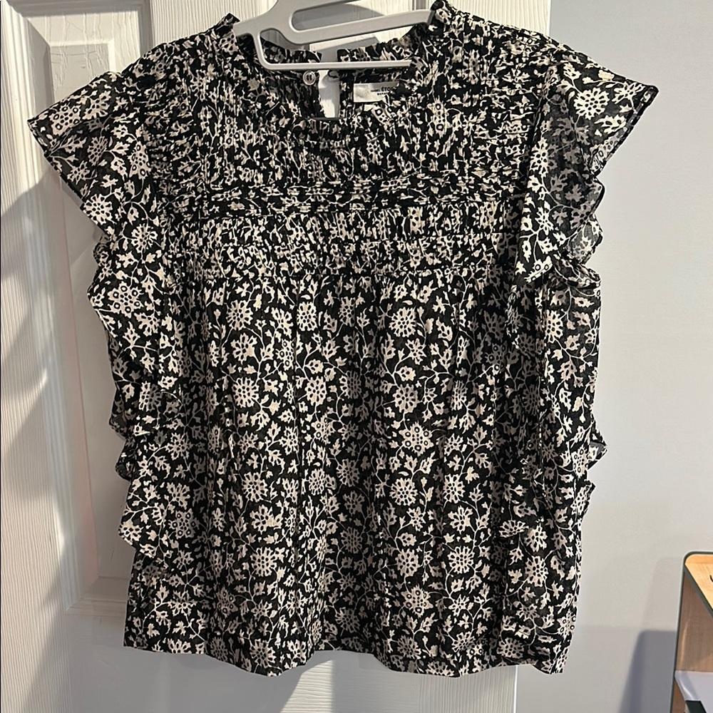 Isabel Marant Floral Black and White Women's Top size 34